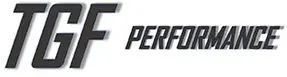 A black and white logo for performance products.